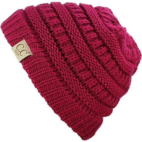 C.C Kids' Cute Warm and Comfy Children's Knit Ski Beanie Hat - Picture 1 of 4